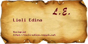 Lieli Edina névjegykártya